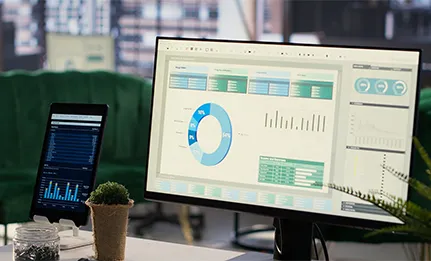ERP software dashboard business management system