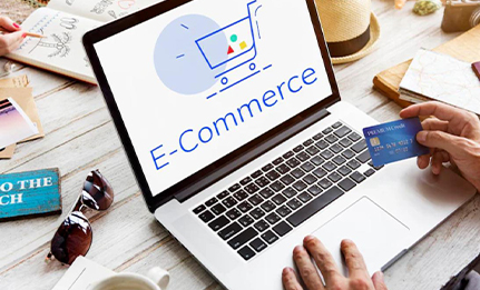 E-commerce website development concept
