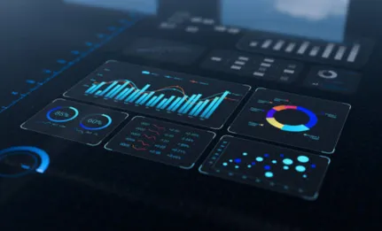 Data analytics dashboard visualization for business insights
