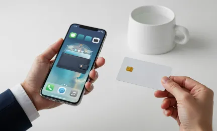 Digital NFC business card tap sharing contact details