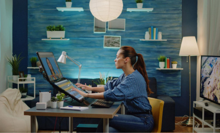 Professional image retouching and editing workspace