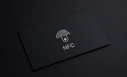 NFC business card tapping smartphone for contact sharing