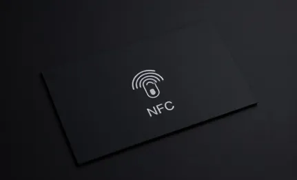 NFC business card tapping smartphone for contact sharing