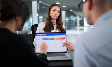 Modern CRM software dashboard for business management