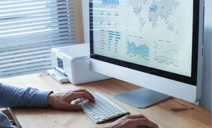ERP software dashboard for business management