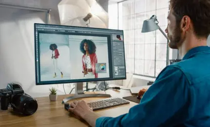 Professional image retouching and editing studio workflow