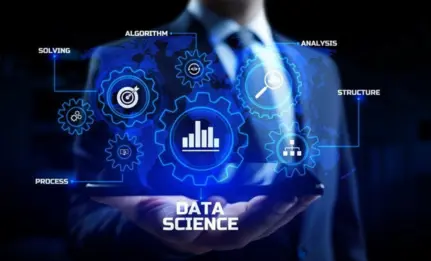Data science professional analysing business data using interactive dashboards and predictive analytics