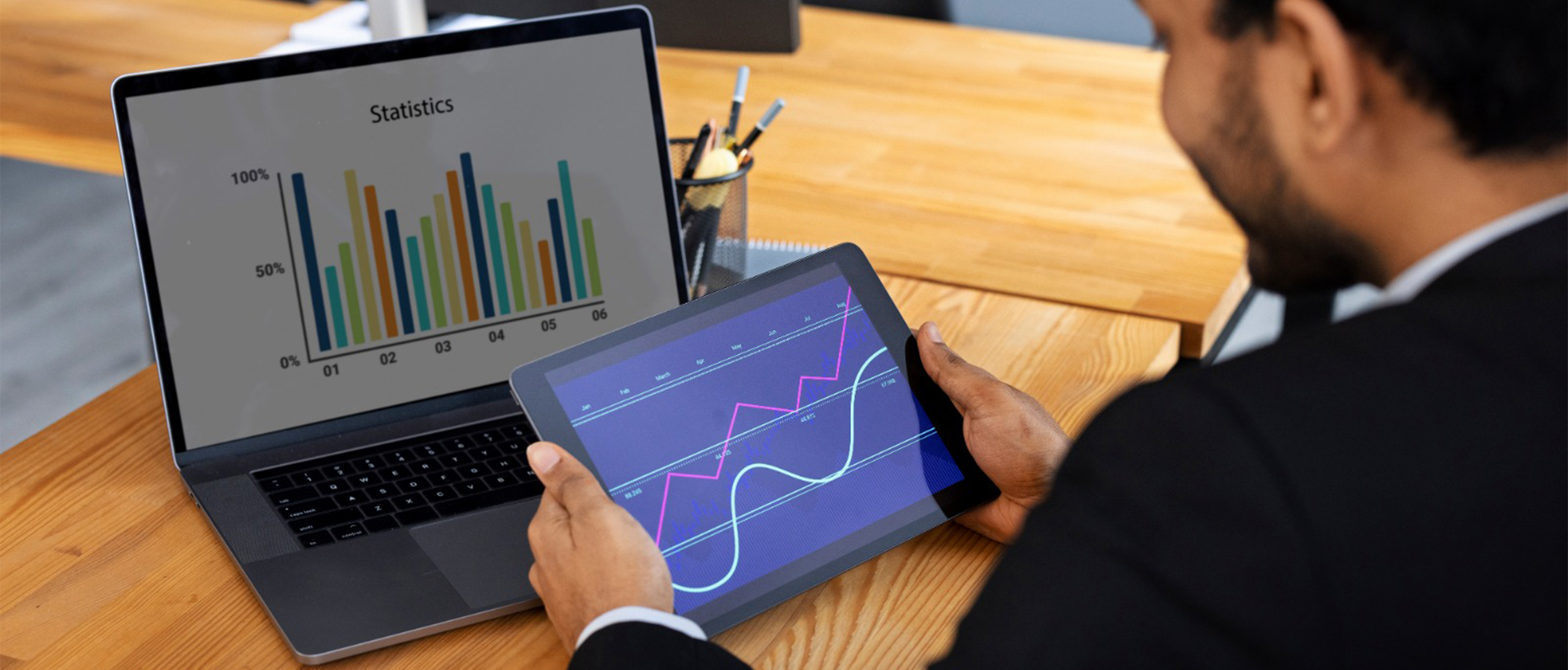 Digital marketing analytics dashboard showing performance growth