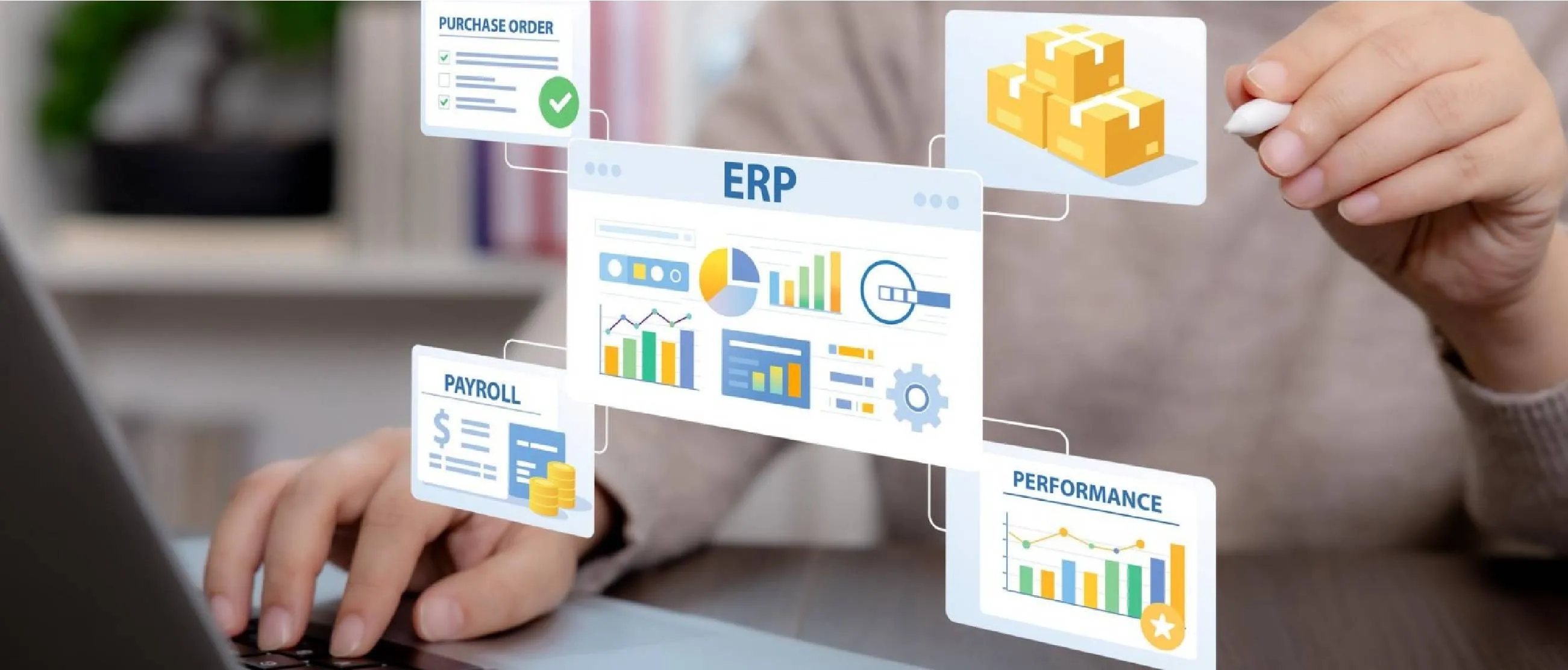 Enterprise ERP dashboard and business process management