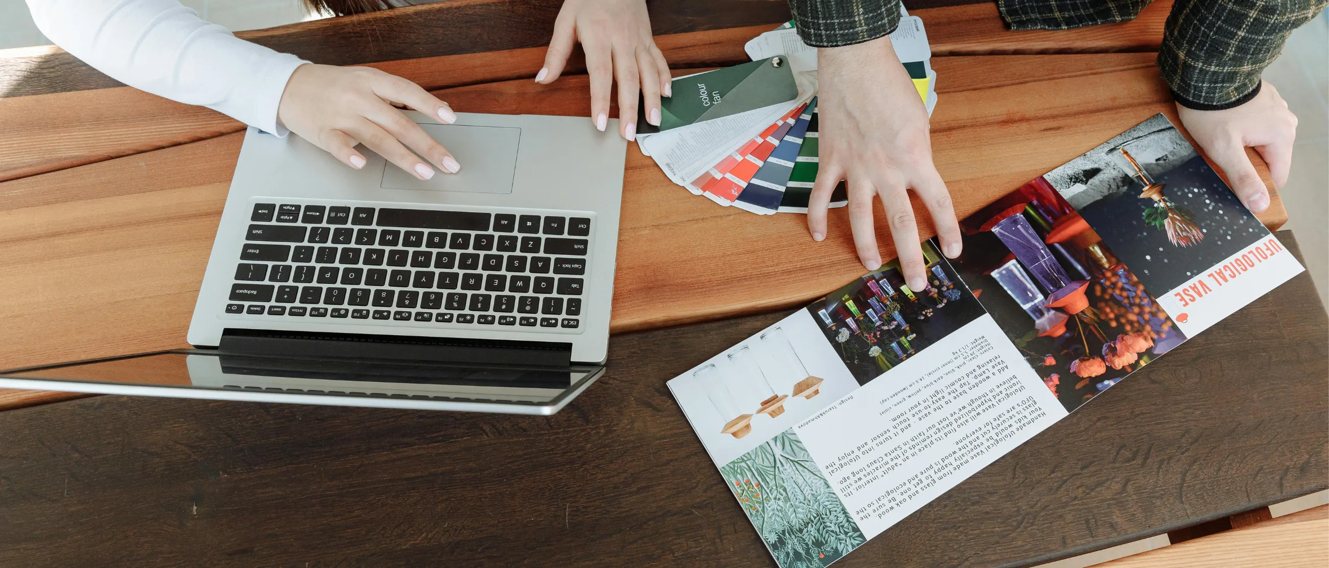Professional branding agency team discussing creative marketing strategies