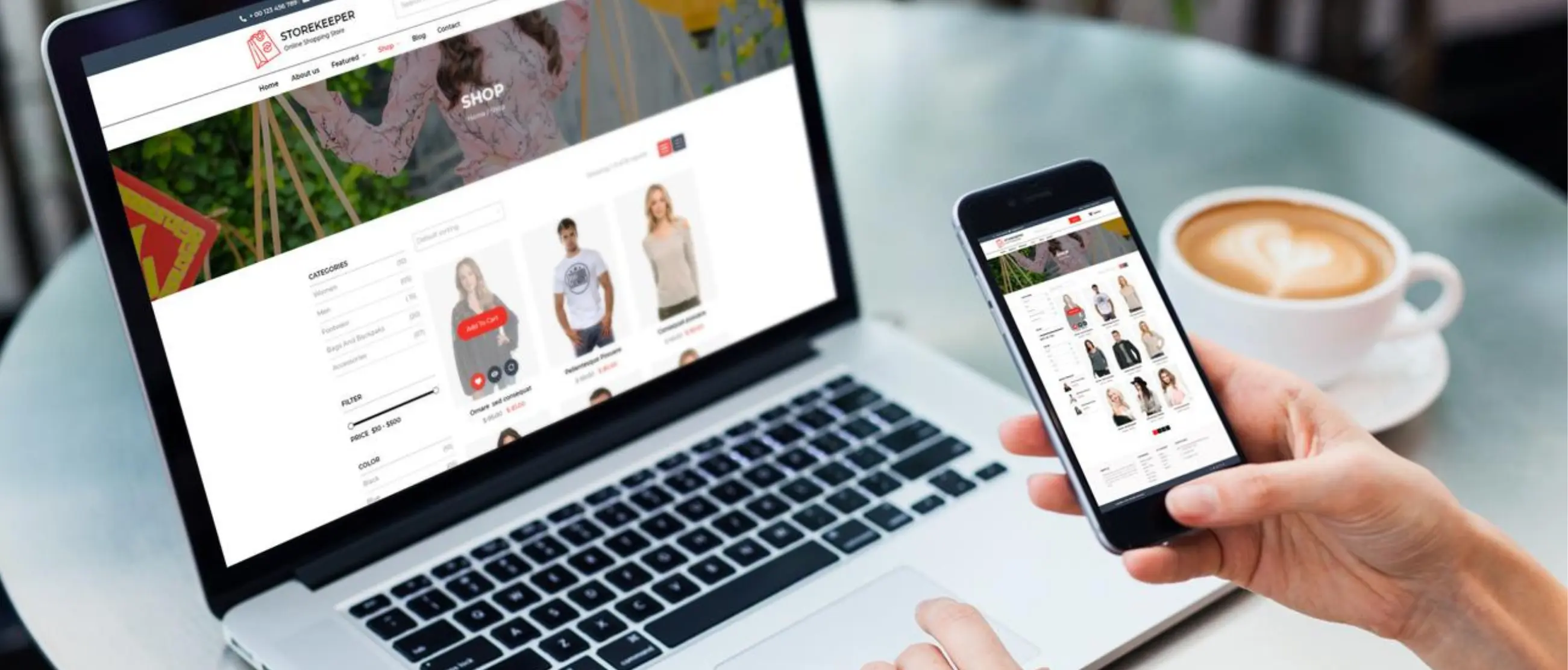 Custom eCommerce website development dashboard for online business