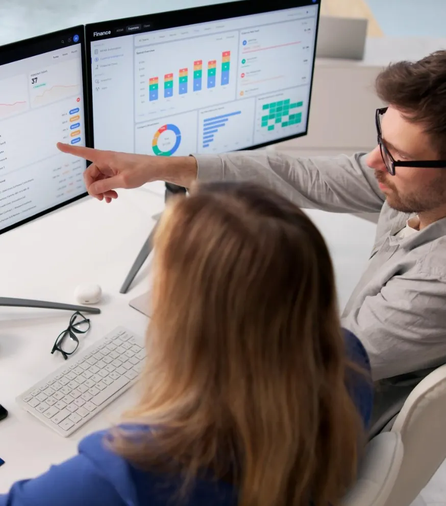 Business team managing ERP software implementation