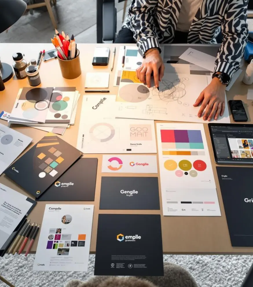 Creative brand identity design process for businesses
