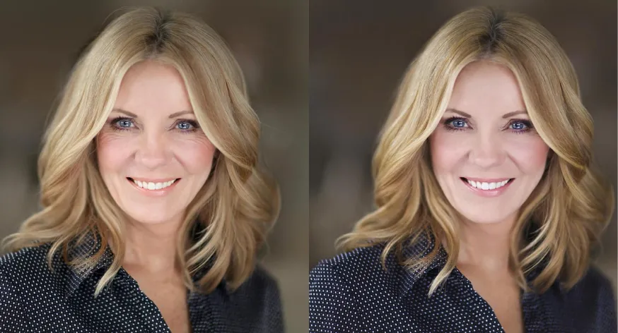 Portrait retouching natural skin editing