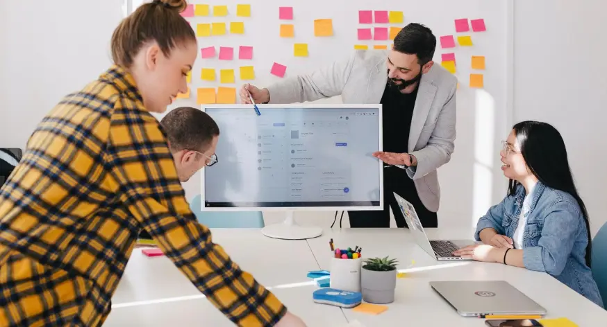 Business website with modern user interface and digital strategy